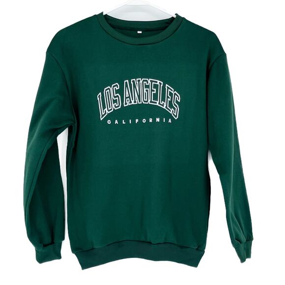 SHEIN Women's Los Angeles Sweat Shirt in Green Size XS - Picture 1 of 7